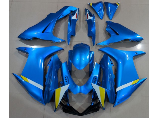2011-2024 Full Gloss Light Blue GSXR 600-750 Motorcycle Fairings