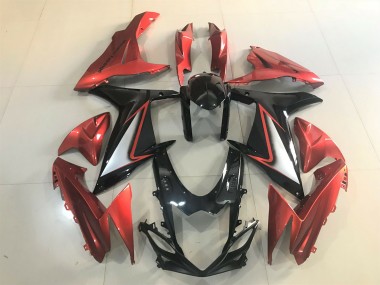 2011-2024 Gloss Black & Vibrant Orange GSXR 600-750 Motorcycle Fairings