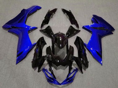 2011-2024 Gloss Black and Aqua Blue GSXR 600-750 Motorcycle Fairings