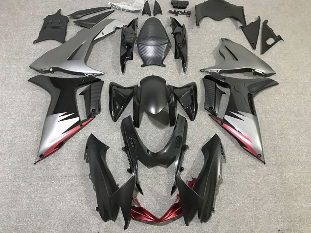 2011-2024 Gloss Black and Matte Grey GSXR 600-750 Motorcycle Fairings