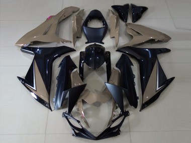 2011-2024 Gloss Brown and Black GSXR 600-750 Motorcycle Fairings