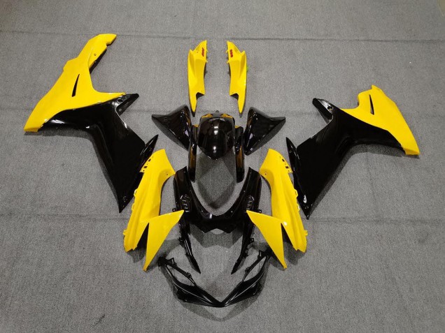 2011-2024 Gloss Yellow and Black GSXR 600-750 Motorcycle Fairings