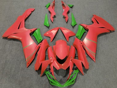 2011-2024 Matte Grapefruit Red & Green GSXR 600-750 Motorcycle Fairings
