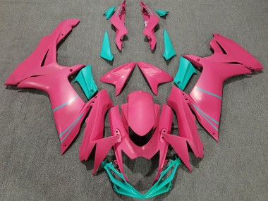 2011-2024 Matte Hot Pink and Teal GSXR 600-750 Motorcycle Fairings