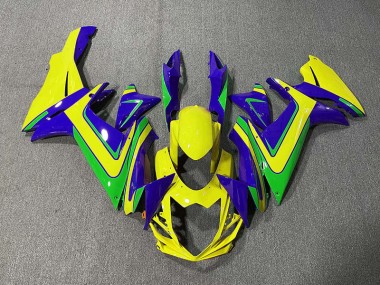 2011-2024 Orange Green and Blue GSXR 600-750 Motorcycle Fairings