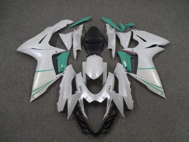 2011-2024 Pearl White and T Blue GSXR 600-750 Motorcycle Fairings