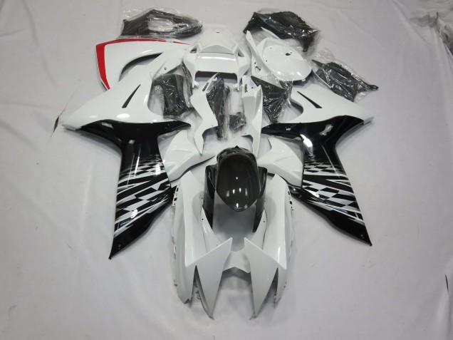 2011-2024 White and Black GSXR 600-750 Motorcycle Fairings
