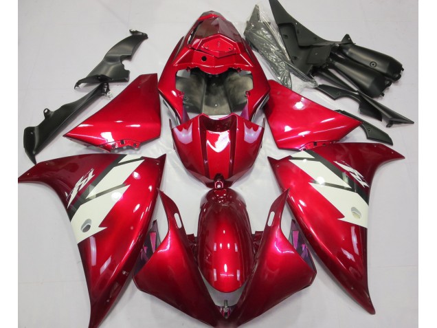 2012-2014 Gloss Red & White R1 Motorcycle Fairings