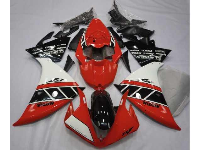 2012-2014 Gloss Red White and Black R1 Motorcycle Fairings