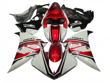 2012-2014 Gloss White and Red R1 Motorcycle Fairings