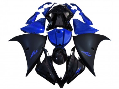 2012-2014 Matte Black and Blue R1 Motorcycle Fairings