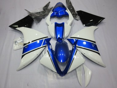 2012-2014 White and Blue Design R1 Motorcycle Fairings