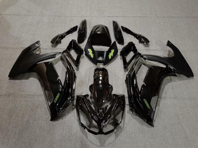 2012-2016 Black and Green Ninja 650R Motorcycle Fairings