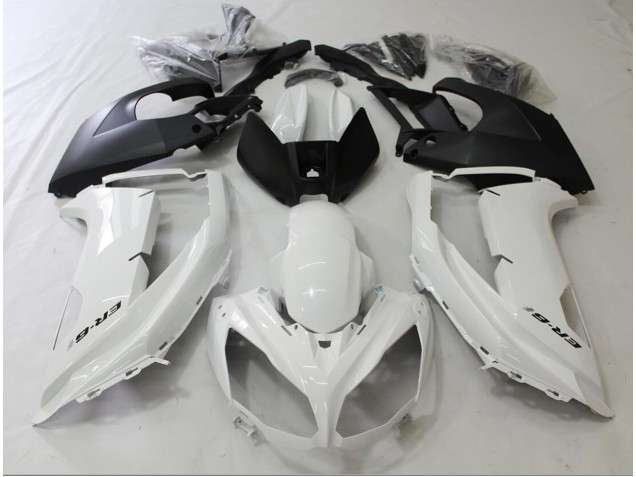 2012-2016 Black and White Ninja 650R Motorcycle Fairings
