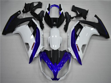2012-2016 Blue and White Ninja 650R Motorcycle Fairings