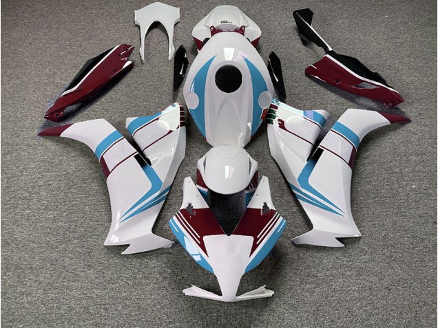 2012-2016 Gloss Light Blue and Maroon CBR1000RR Motorcycle Fairings