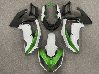 2012-2016 Gloss White & Green Ninja 650R Motorcycle Fairings
