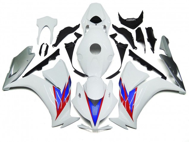 2012-2016 Gloss White and Silver CBR1000RR Motorcycle Fairings