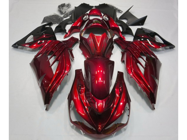 2012-2021 Fire Red Gloss ZX14R Motorcycle Fairings