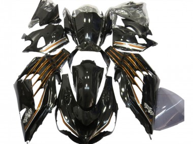 2012-2021 Gloss Black & Orange ZX14R Motorcycle Fairings