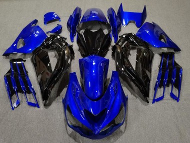 2012-2021 Gloss Blue and Black ZX14R Motorcycle Fairings