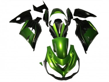 2012-2021 Gloss Green and Black ZX14R Motorcycle Fairings