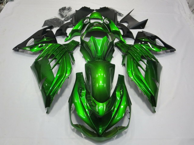 2012-2021 Green Black ZX14R Motorcycle Fairings