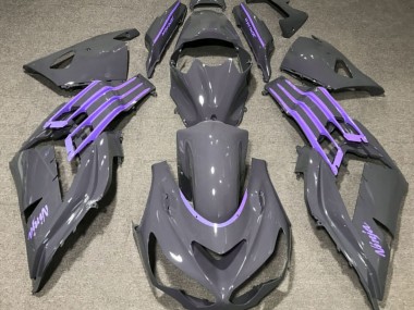2012-2021 Nardo Grey & Purple ZX14R Motorcycle Fairings