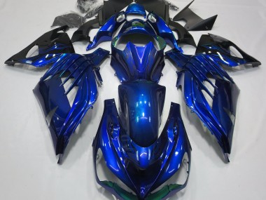 2012-2021 Ocean Blue Gloss ZX14R Motorcycle Fairings