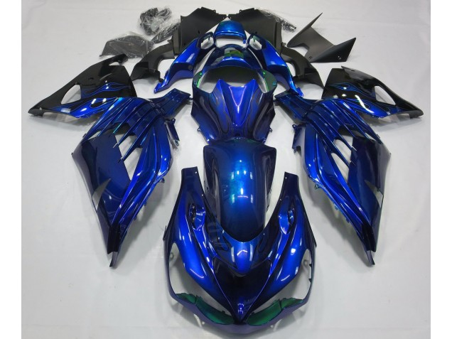 2012-2021 Ocean Blue Gloss ZX14R Motorcycle Fairings