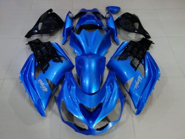 2012-2021 Vibrant Blue & Gloss Black ZX14R Motorcycle Fairings