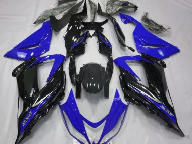 2013-2018 Black and Blue ZX6R Motorcycle Fairings