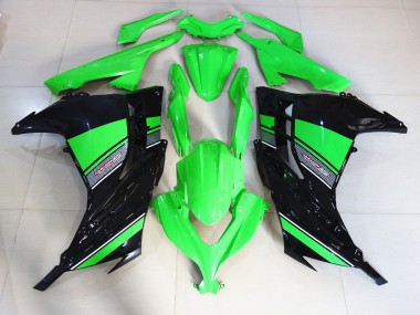 2013-2018 Black and Green Gloss Ninja 300 Motorcycle Fairings