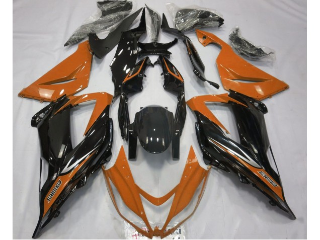 2013-2018 Black and Orange ZX6R Motorcycle Fairings
