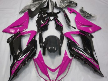 2013-2018 Black and Pink ZX6R Motorcycle Fairings
