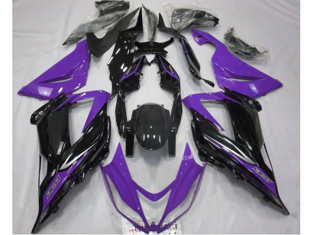 2013-2018 Black and Purple ZX6R Motorcycle Fairings
