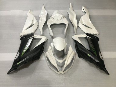 2013-2018 Crystal White & Satin Black ZX6R Motorcycle Fairings