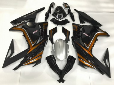 2013-2018 Gloss Black & Orange Ninja 300 Motorcycle Fairings