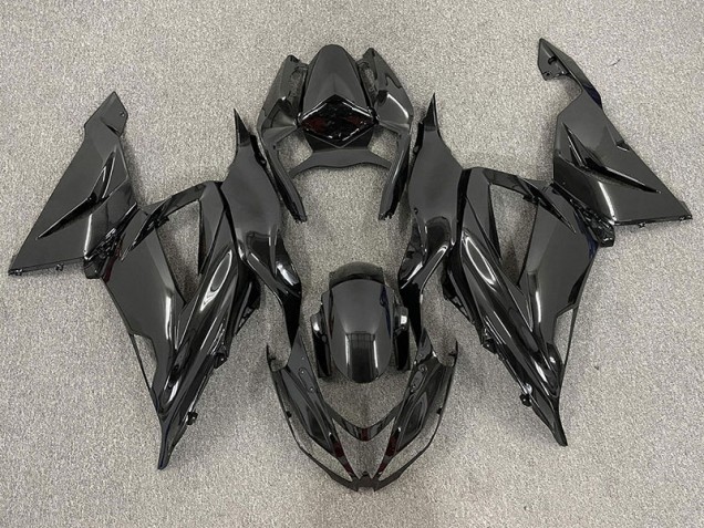 2013-2018 Gloss Black Plain ZX6R Motorcycle Fairings