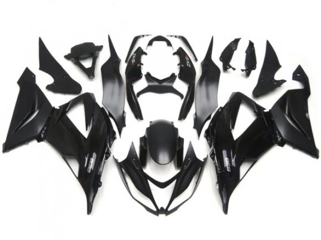 2013-2018 Gloss / Matte Black Plain Slick Decals ZX6R Motorcycle Fairings
