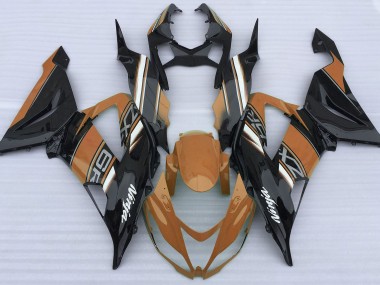 2013-2018 Gloss Orange and Black ZX6R Motorcycle Fairings