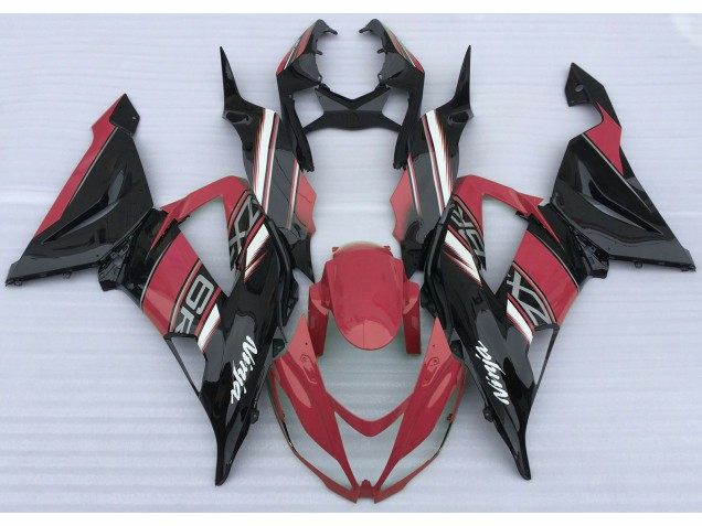 2013-2018 Gloss Red and Black ZX6R Motorcycle Fairings