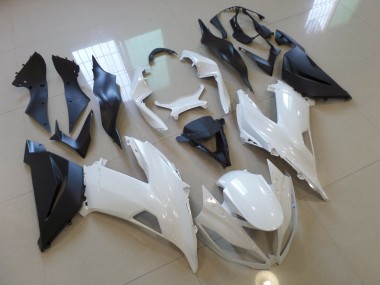 2013-2018 Gloss White Black ZX6R Motorcycle Fairings