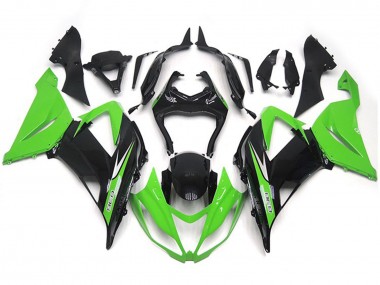 2013-2018 Green and Black Vibrant OEM Style ZX6R Motorcycle Fairings