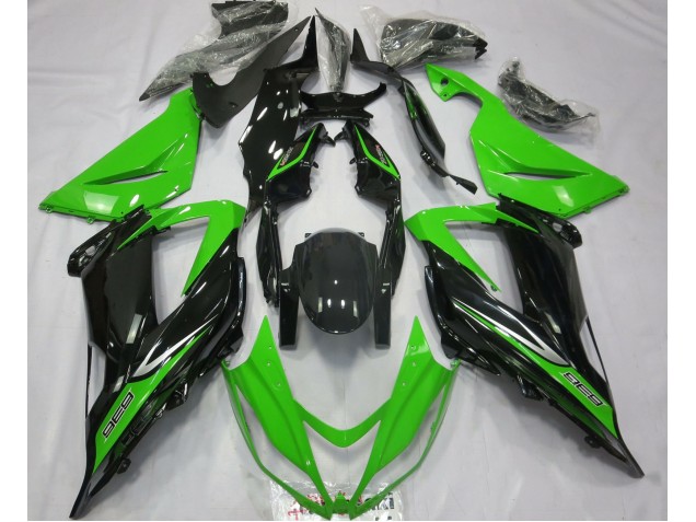 2013-2018 Green and Black ZX6R Motorcycle Fairings
