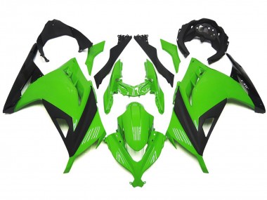 2013-2018 High Gloss Green and Black Ninja 300 Motorcycle Fairings