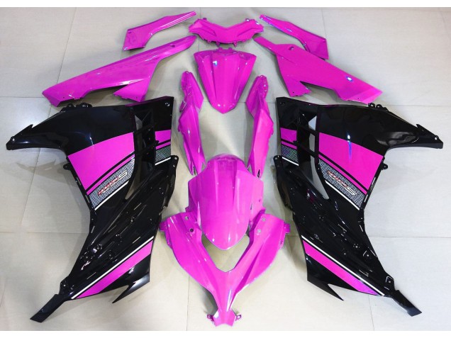 2013-2018 Hot Pink and Black Ninja 300 Motorcycle Fairings