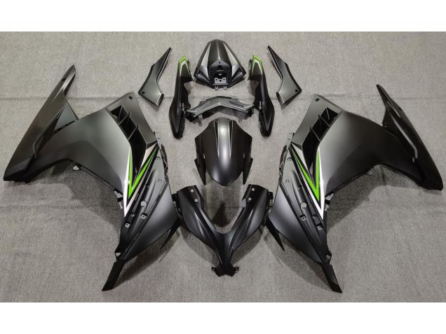 2013-2018 Matte Black & Green Ninja 300 Motorcycle Fairings