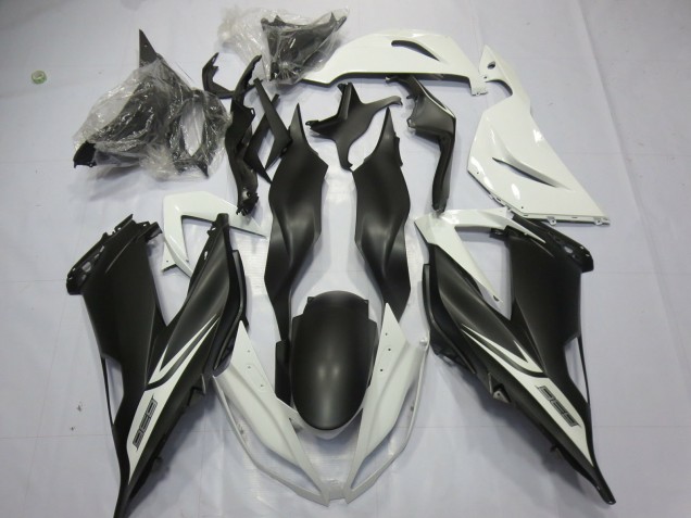 2013-2018 Matte Black White ZX6R Motorcycle Fairings