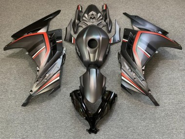 2013-2018 Matte Black and Red Ninja 300 Motorcycle Fairings